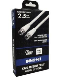 Inno-Hit Cavo Antenna E84623 Sat Coassiale 2.5m Bianco