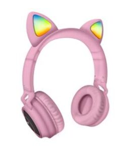 Techmade Cuffie Funny Led BT + Microfono Pink