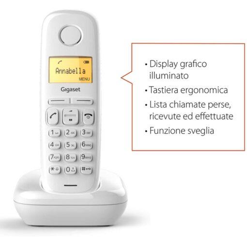 TELEFONO CORDLESS A170 BIANCO