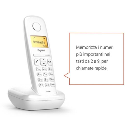 TELEFONO CORDLESS A170 BIANCO - immagine 2